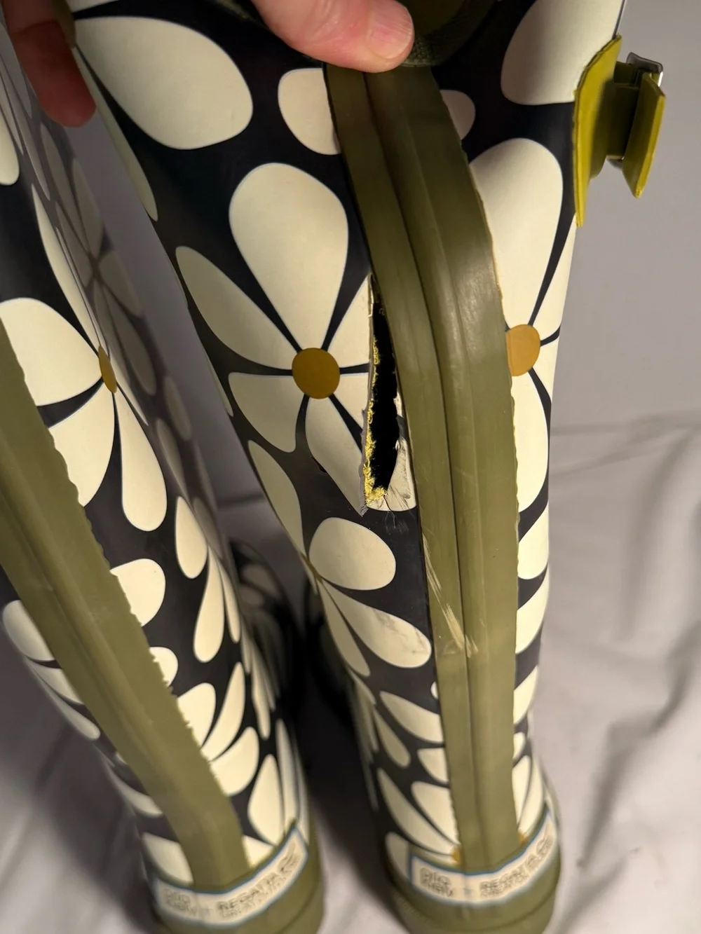 Orla Kiley Patterned Rain Boots - size 6